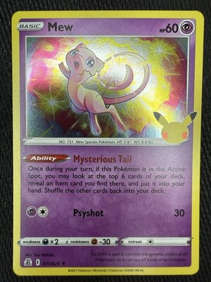 Mew 011/025 Celebrations 25th Anniversary Stamped Holo Pokémon