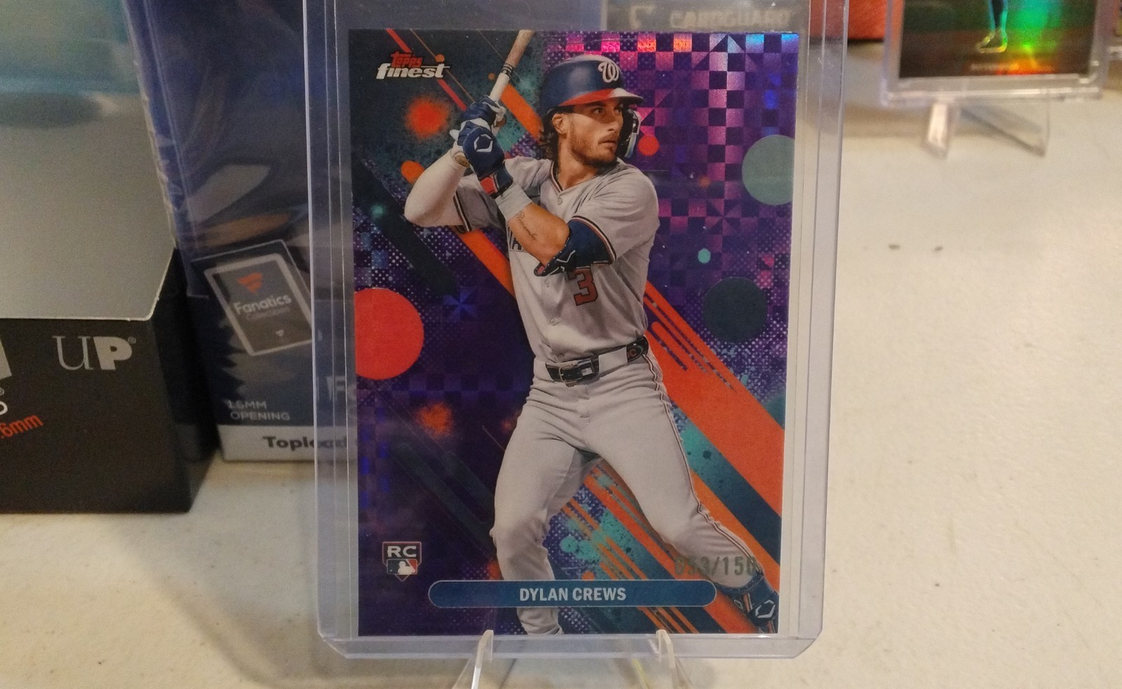 2025 Topps Finest - Common Dylan Crews #34 Purple Checkerboard Refractor /150 