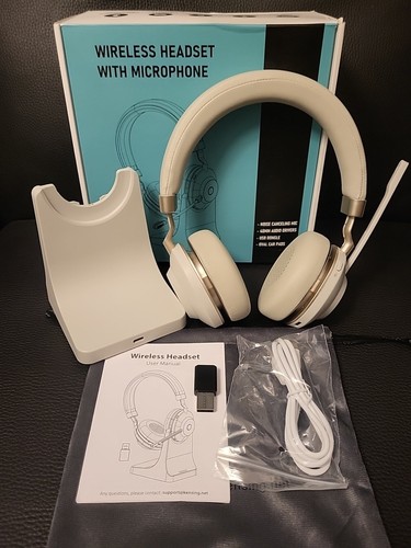 Casque Bluetooth sans Fil avec Micro Mute USB Dongle V5.2 pour Travail Meet Office NEUF - Photo 12/19