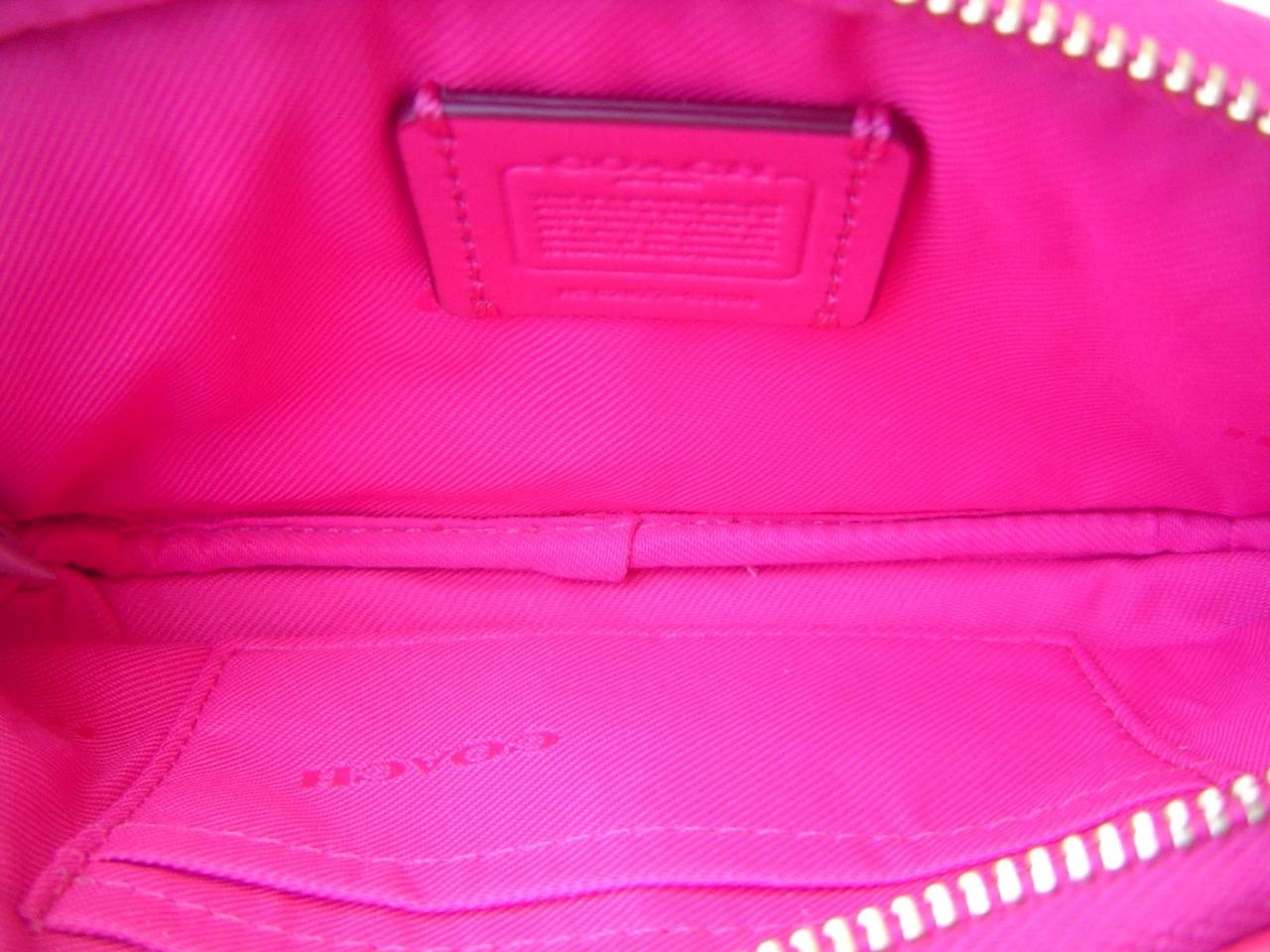 AUTHENTIC COACH RUBY PINK PEBBLE LEATHER BAG/POUC… - image 22