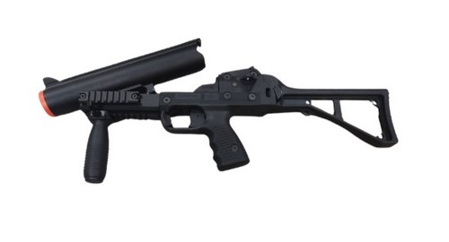 B&T C02 Gas GL-06 Grenade Launcher. Cal. 40 mm grenades. Black Colored.