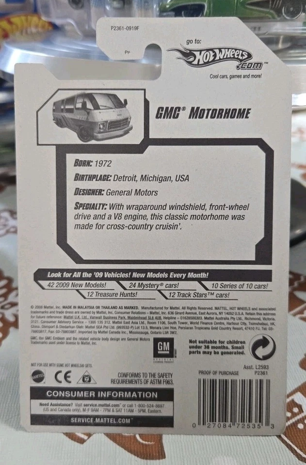Hot Wheels 2009 Treasure Hunt GMC Motorhome IN PROTECTOR SUPER RARE - Image 4 of 4