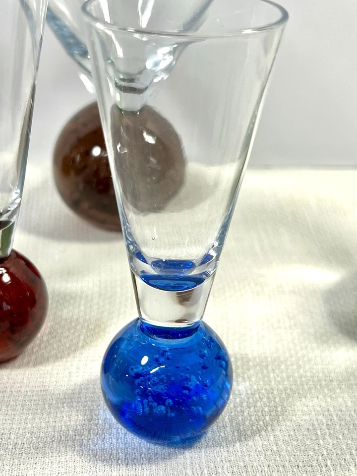 8 vasos base burbujas Martini/cóctel/disparo de colección MCM Foto 3 de 4