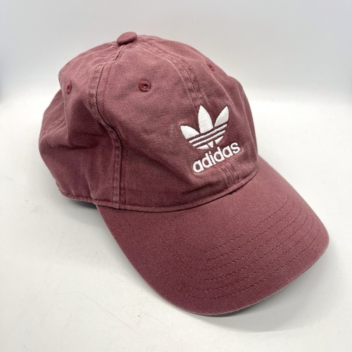 Adidas Trefoil Crimson Red Maroon Baseball Cap Hat Adjustable OSFW