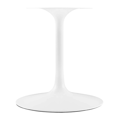 78” White Oval Pedestal Stem Dining Table with Lacquered Wood Top - Picture 7 of 7