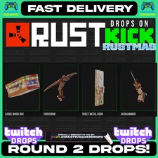 RUST KICK DROPS - ALL 4/4 ROUND 2 DROPS! ALL SKIN - RUSTMAS KICK - DOOR - BOX