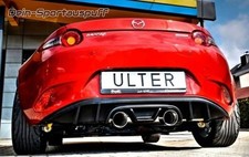 Ulter Edelstahl Sportauspuff opt. Klappe + Heckdiffusor Mazda MX5 ND 2x90mm