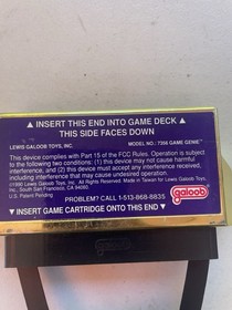 Game Genie Nintendo NES Video Game Enhancer Galoob Model 7356