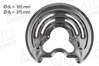 AIC Spritzblech, Bremsscheibe Hinterachse Rechts U.A. FüR Nissan, Opel, Renault