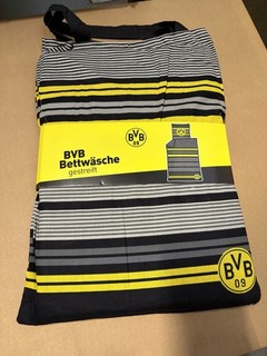 Original BVB Bettwäsche gestreift – 135 x 200 cm 80 x 80 cm – Neu & OVP