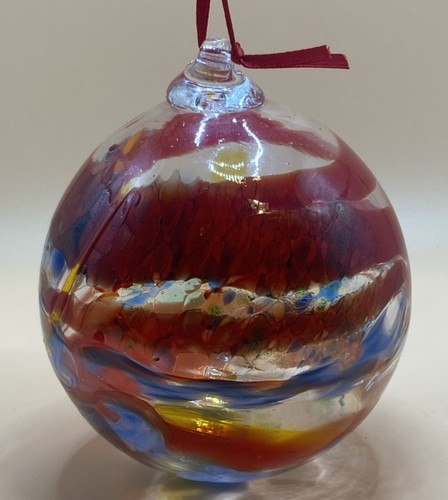 Vntg handmade glassblown multicolored & clear ornaments from Creative Glasswear - Picture 2 of 8