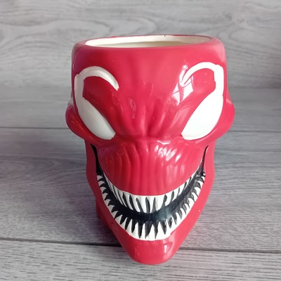 Marvel Comics Red Venom Gemetzel geformter Kopf Keramik Kaffeetasse Teebecher 16 Unzen