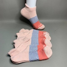 4 Pairs Bombas Ankle Socks Women Size S M L White Coral Pink Running Athletic