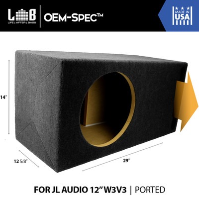 1.75 ft³ @ 30Hz Ported Enclosure Box for JL Audio 12'' W3v3 (12W3v3) Subwoofer