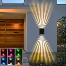 2-8 x luci solari LED lampade da parete luce per recinzione luce da giardino esterno scale lampada