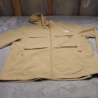 North Face Jacket Men XXL Beige Willow Stretch Hoodie Wind Resistant Lightweight