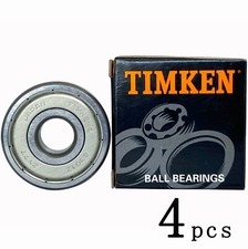 4PACK TIMKEN 6301-ZZ 12X37X12MM MADE IN JAPAN Double Metal Seal Bearings