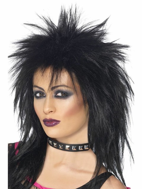 W390 Glam Rock Queen Tina Turner Wig Punk Blonde Spiky Layered 80s Diva Mullet