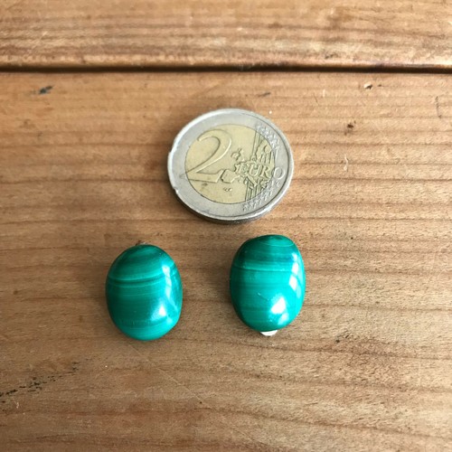 Boucles D'oreilles Pendantes Vintage 1970 - Alpaca Et Turquoise - Vieux Stock Neuf