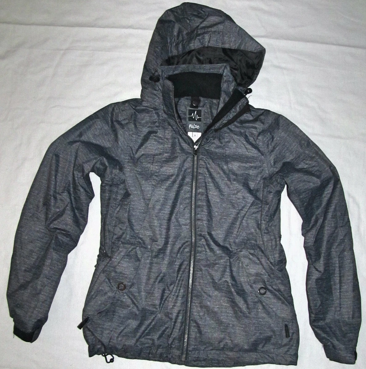 Pulse Heathered Gray Black Ski Snowboard Jacket Coat Windproof