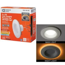 Commercial Electric 6 in. Selectable CCT LED Recessed Light Trim 670 Lumens