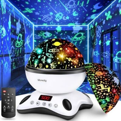 Moredig Kids Night Light Projector, Remote Baby Night Lights for