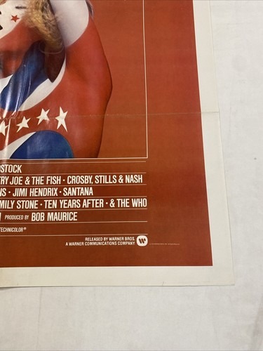 UNBENUTZT 1979 WOODSTOCK ORIGINAL 27x41 FILMPLAKAT JIMI HENDRIX NIEDRIGER PREIS! - Bild 2 von 6