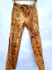Harley Davidson Leather Pants brown black tan beige tiedye cowgirl rodeo largeXL