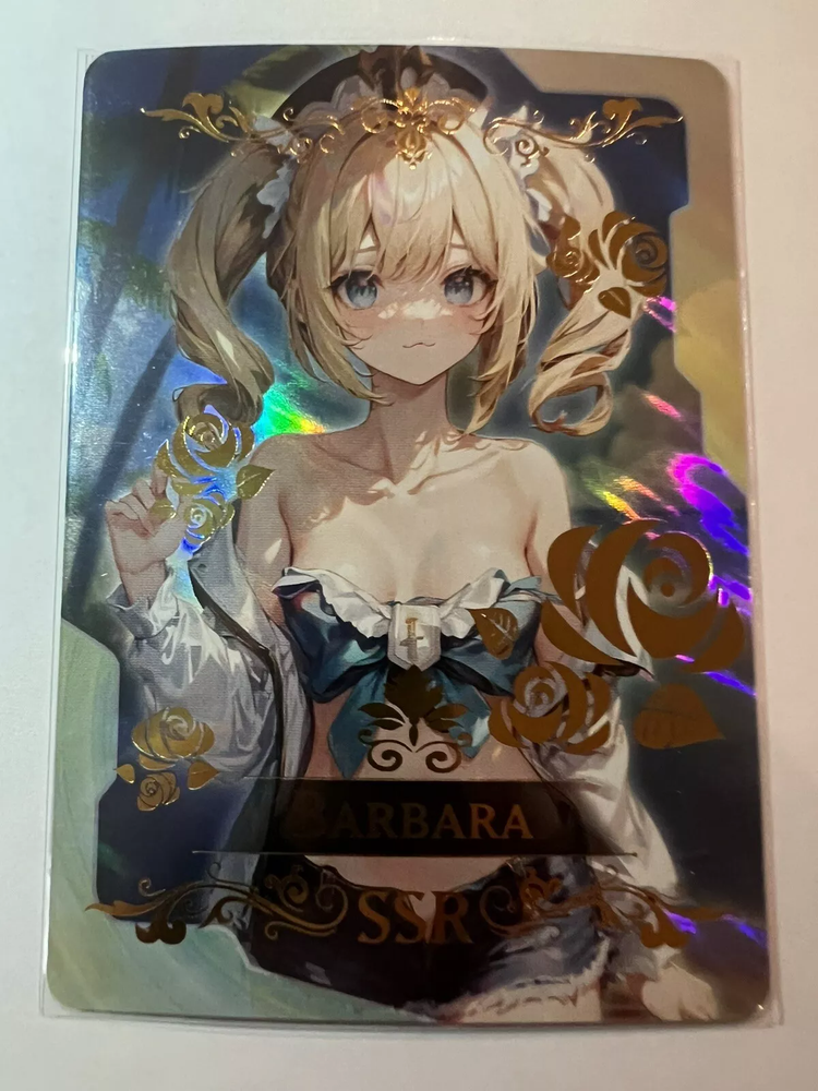 BARBARA Genshin Impact SSR Goddess Story Anime Waifu Card Girl Foil Doujin ACG
