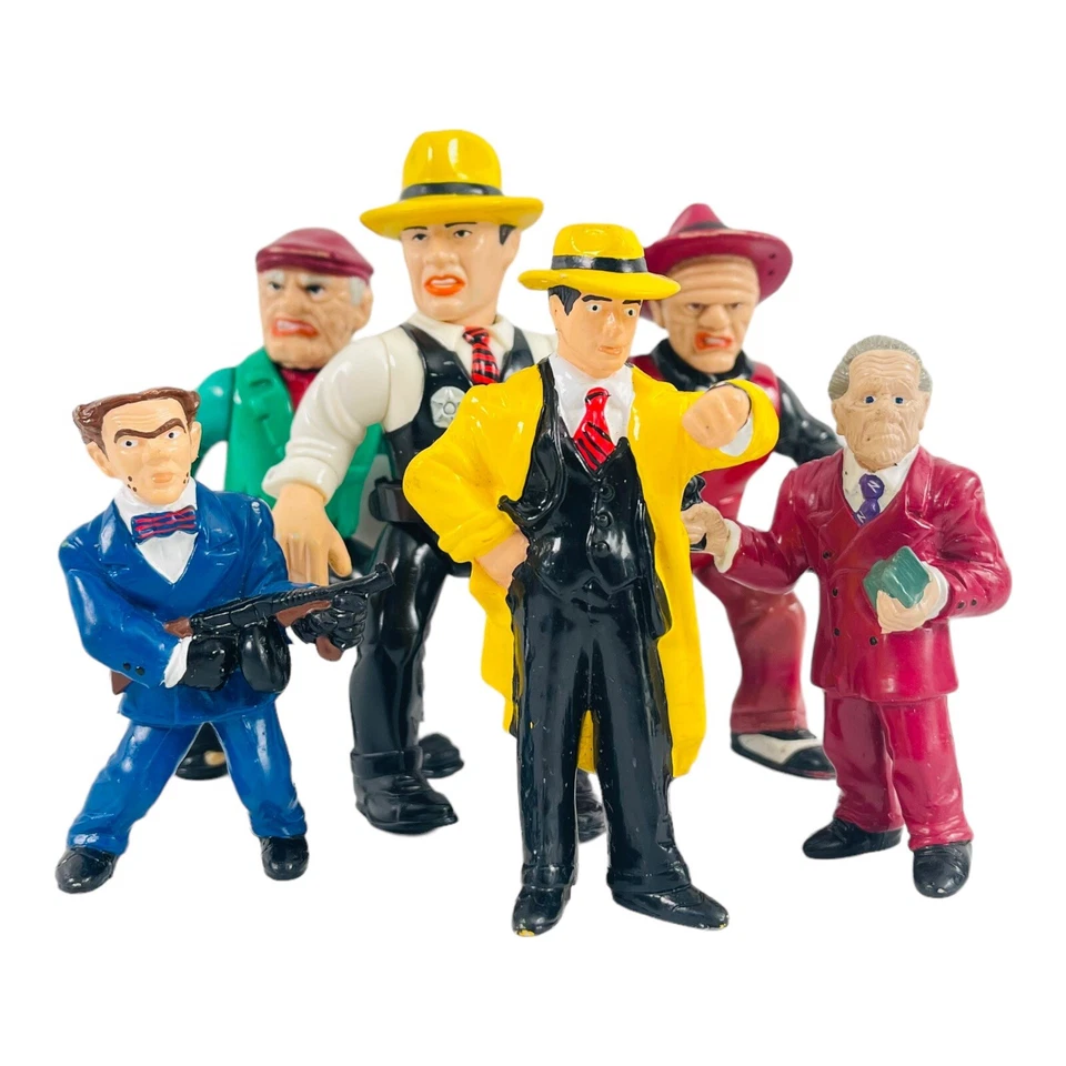 Lote de 6 figuras de acción sueltas Dick Tracy Disney Playmates Flattop Pruneface años 90 Foto 2 de 4