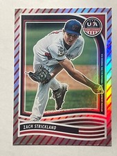 ZACH STRICKLAND 2024 Panini USA Stars and Stripes “Stripes Holo” Card