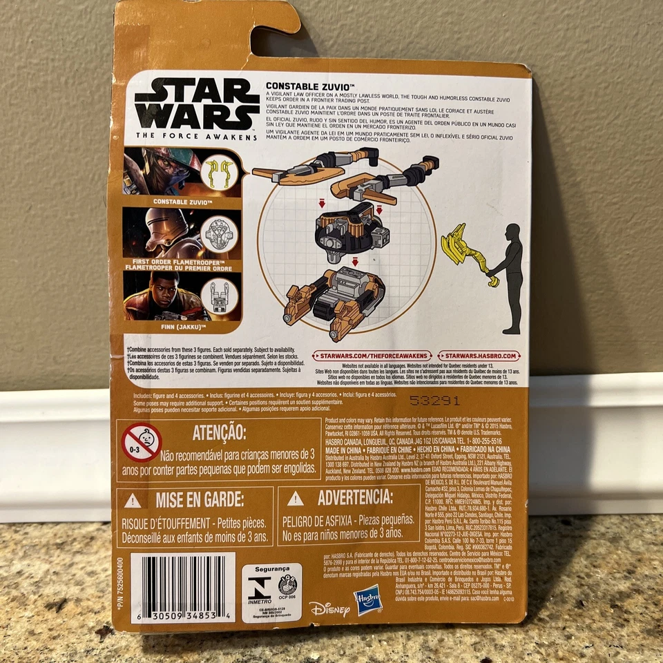 Star Wars Hasbro Black Series W2 Force Awakens 3.75" # Constable Zuvio In-Hnad  Foto 3 de 4