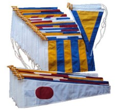 Signal flags ICOS sewn MoD approved pennants code Bravo signalling stitched UK