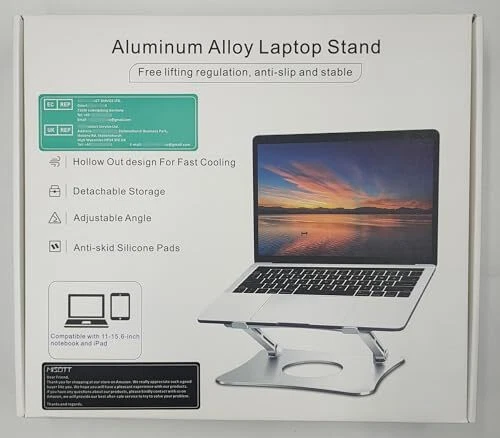 Laptop Stand, Ergonomic Adjustable Laptop Stand, 2 in 1 Computer Stand Tablet...