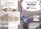 40th Birthday Card For Brother Various Designs To Choose From. Quality Cards
