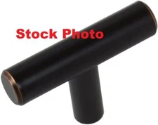 *10 Pack* -GlideRite Hardware 2" Solid T-Bar Handle Knobs, Oil Rubbed Bronze