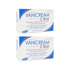 2 Pack Vanicream Z-Bar medicated cleansing bar for sensitive skin 3.53oz Each