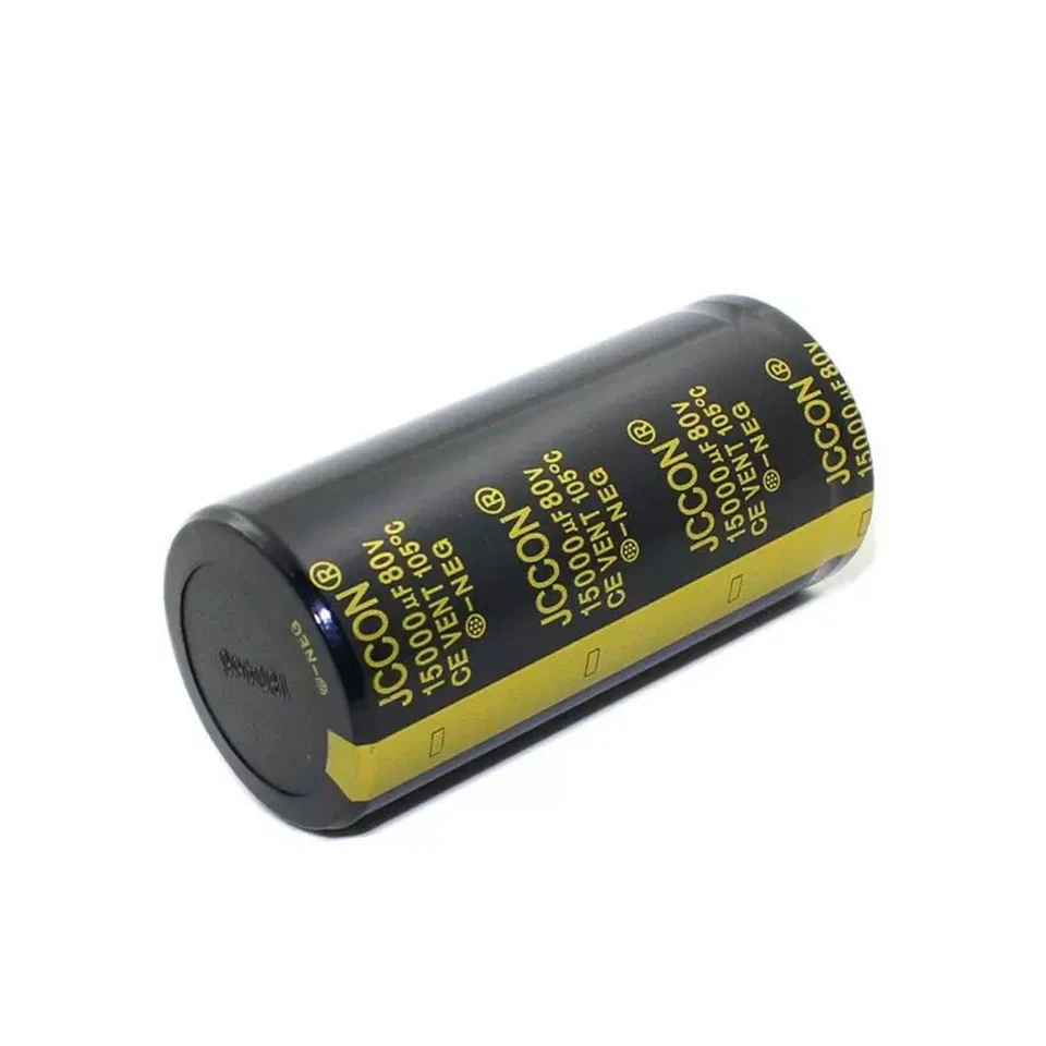 2pcs 15000uf 80V JCCON Black Gold Audio Amplifier Filter Capacitor 35x70mm - Image 2 of 4