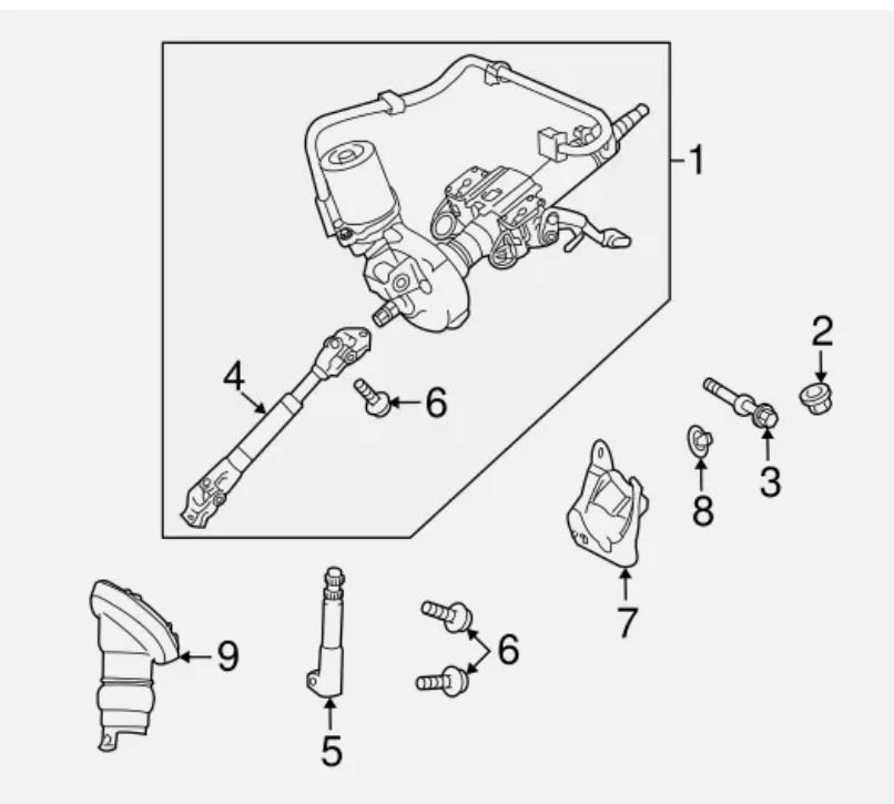 TOYOTA Genuine OEM Prius Scion xB Steering Intermediate Shaft 45221-12330 - Изображение 3 из 3