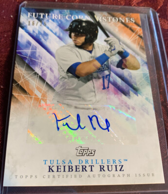 Keibert Ruiz 2019 Topps Pro Debut Future Cornerstones SSP AUTO #d / 25, Nats