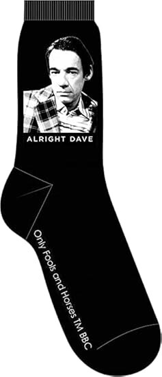 SAOLA Only Fools and Horses 'Alright Dave' Men's Socks Black Size 7 11
