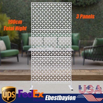 3pcs Outdoor Privacy Screen Metal Balcony Decorative Screen 35.4*23.6 In