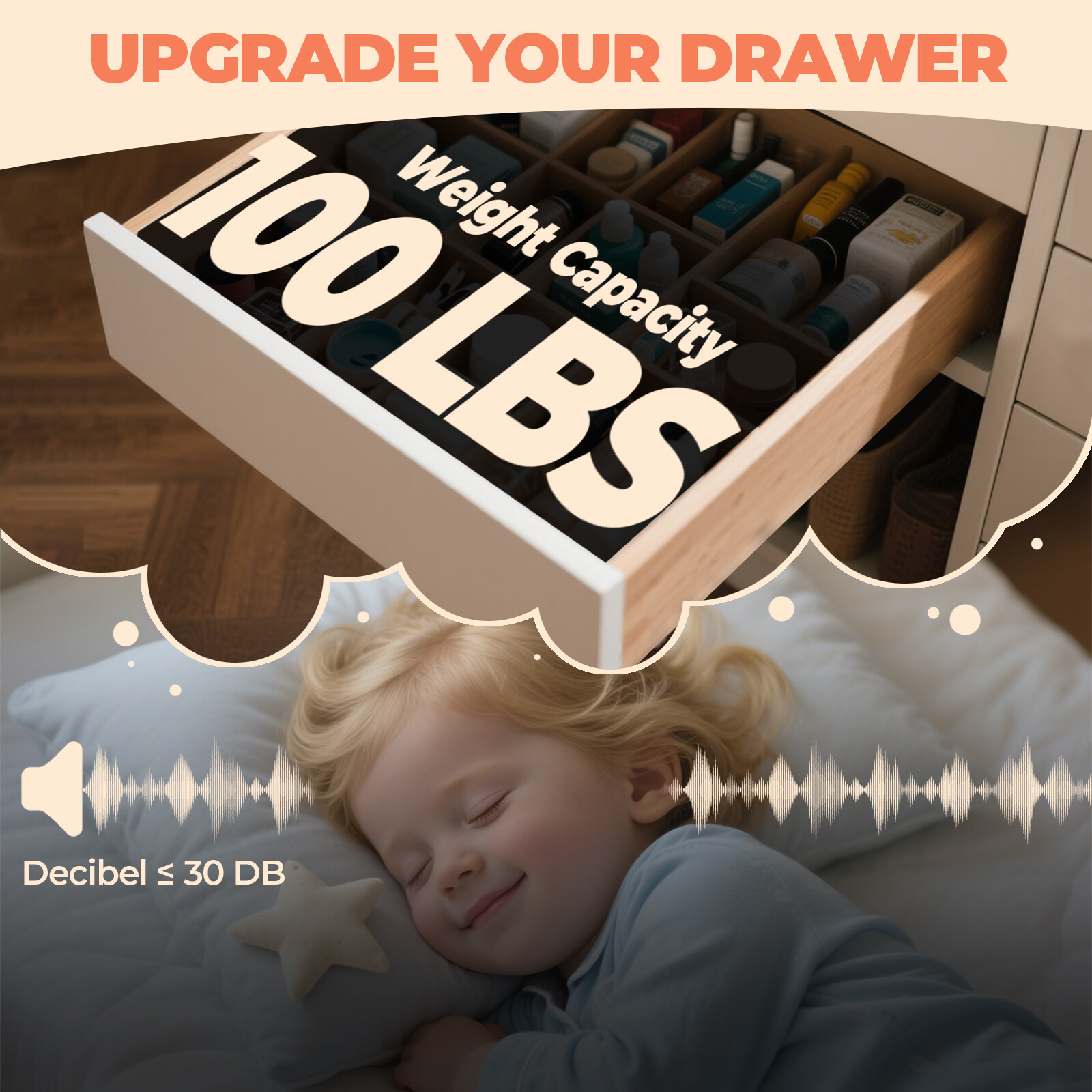 Soft Close Drawer Slides 8 Pairs, 15 Inch Drawer Slides Bottom Mount Hidden