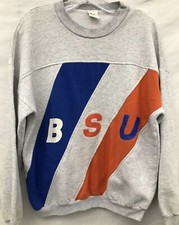 80s 90s Sweatshirt Mens XL Ball State University BSU Crewneck Colorblock Broncos