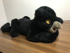 Disney Bagheera Black Panther Plush 10" Long Stuffed Animal Toy Yellow Eyes