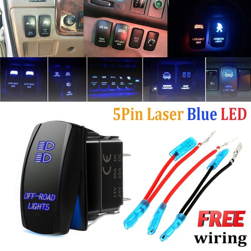 Interruptor basculante botón pulsador LED azul 12V 20A 4x4 para ARB estilo Carling - Imagen 40 de 82