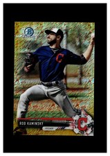 2017 Bowman Chrome Prospects Gold Shimmer Refractor Rob Kaminsky /50 Indians