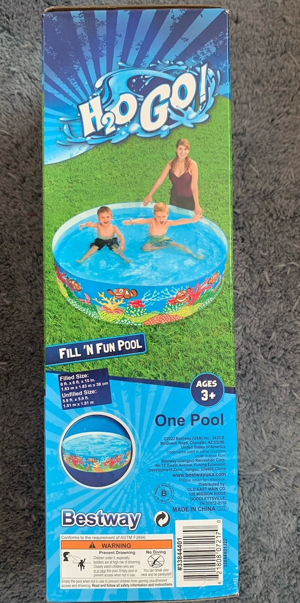 New H2O Go! Fill Fun 6' X 6' X 15” Pool Nemo