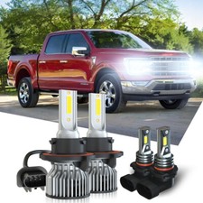 For 2009 2010 2011 2012-2014 Ford F150 6000K LED Headlight Hi Lo+Fog Light Bulbs