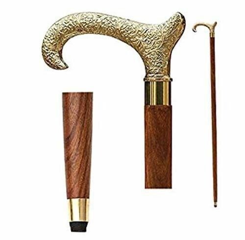 Derby Walking Stick Solid Brass Handle Foldebel C… - image 2